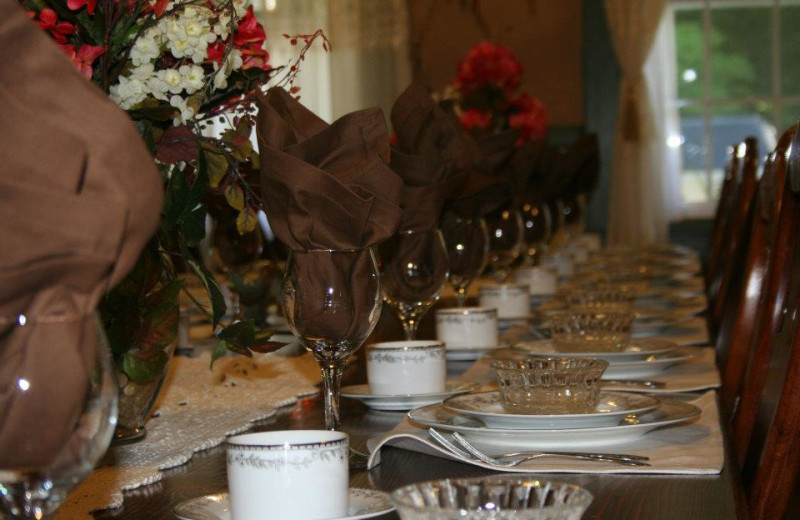 Dining at The Old Mill Inn Bed and Breakfast.