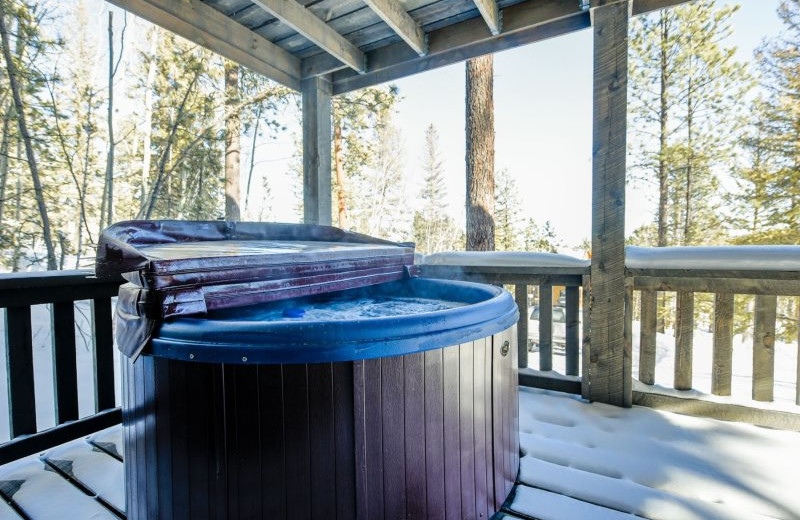 Rental hot tub at Deadwood Connections.