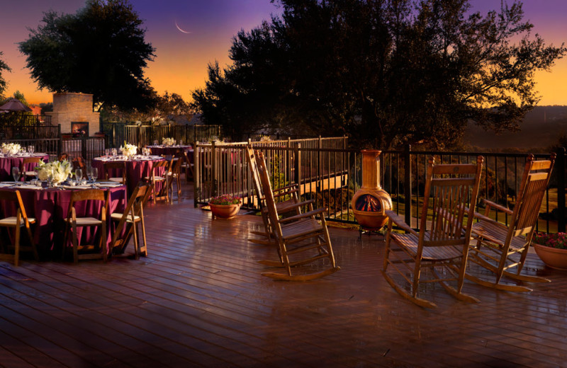 Patio at Omni Barton Creek Resort & Spa.