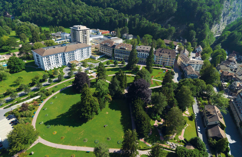 Exterior view of Grand Hotels Bad Ragaz Switzerland.