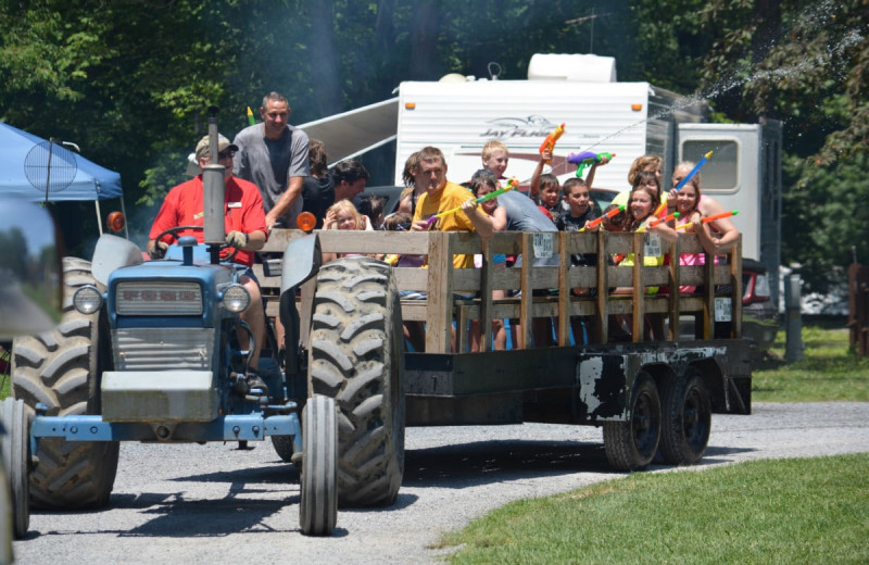Tractor at Yogi at Shangri-La - Jellystone Park.