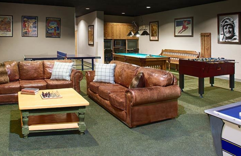 Game room at Fairmont Heritage Place, Franz Klammer Lodge.