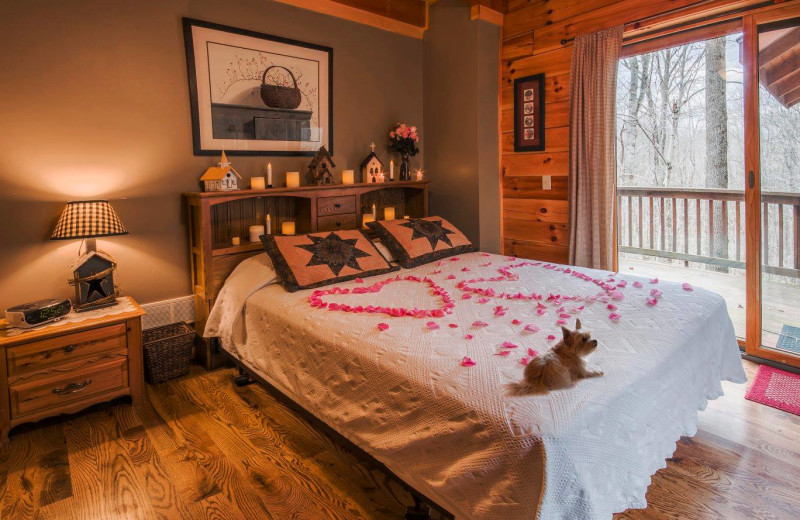 Guest room at The Lodge at Lane's End.