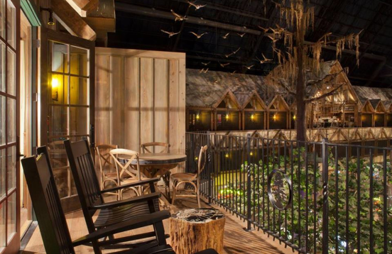 Guest balcony at Big Cypress Lodge.
