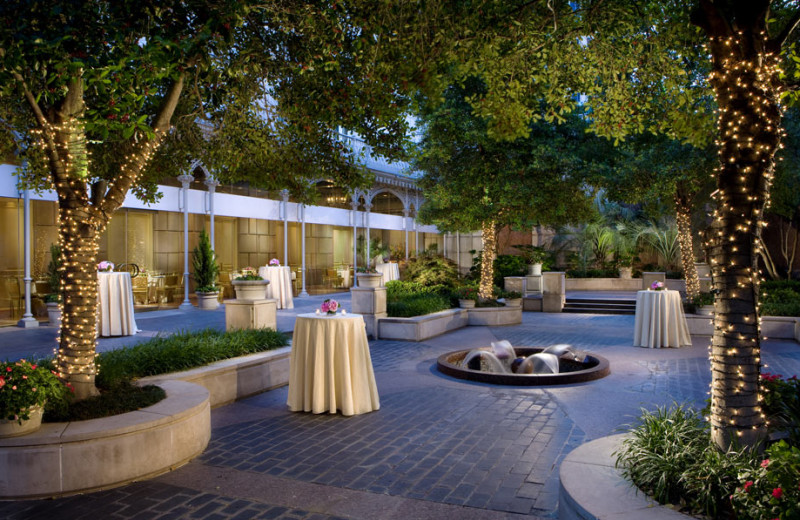 Patio view at Rosewood Hotels and Resorts.