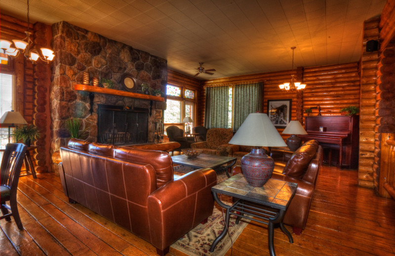 Lobby at Overlander Mountain Lodge.