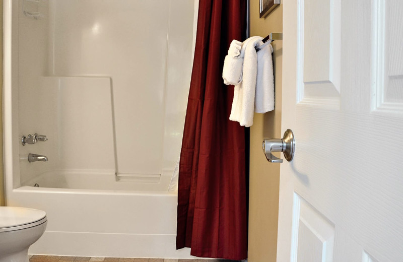 Guest bathroom at Ocean Trails Resort.