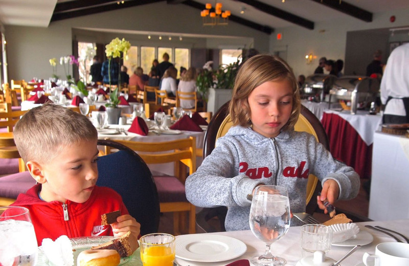 Dining at Elmhirst's Resort.