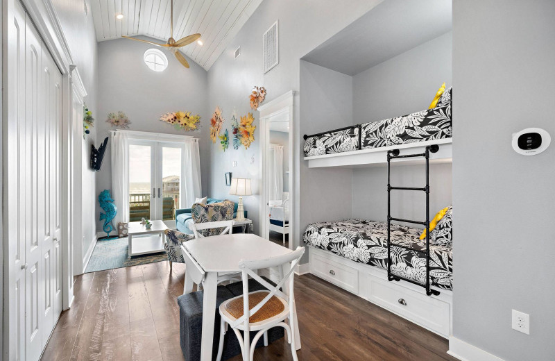 Rental bedroom at Gary Greene Vacation Rentals.