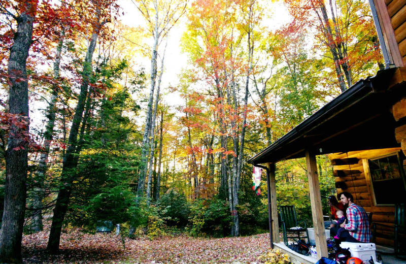 Cabin exterior at Country Road Cabins.