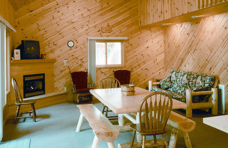 Cabin interior at Lakecrest Resort.