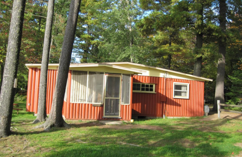 Cabin exterior at Holiday Acres Resort.