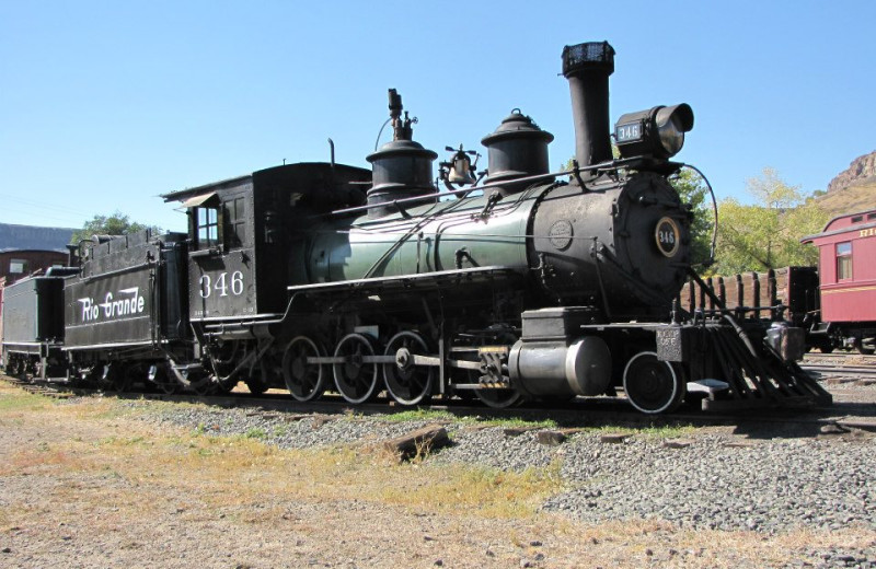 Steam engine near Bear Paw Lodge.