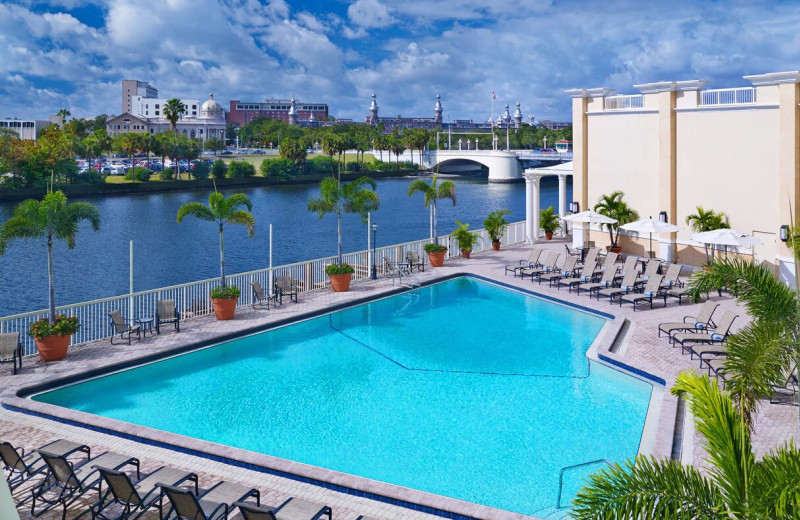Outdoor pool at Sheraton Tampa Riverwalk Hotel.
