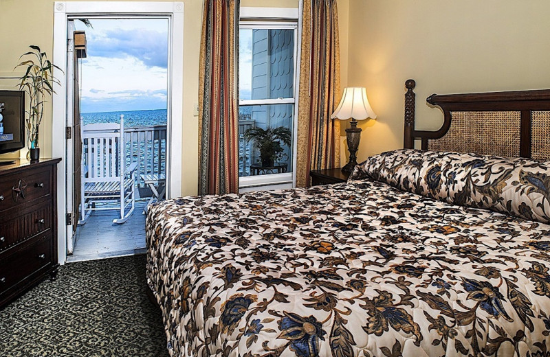 Guest room at The Lighthouse Inn at Aransas Bay.