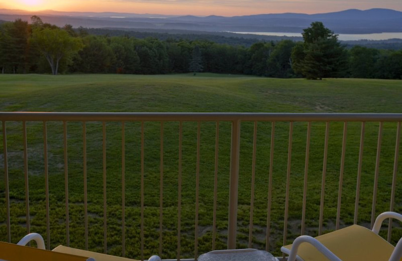 Guest balcony at Steele Hill Resorts.