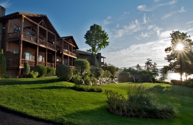 Exterior view of The Lodges at Cresthaven on Lake George.