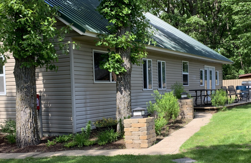 Cottage exterior at Holly's Resort.