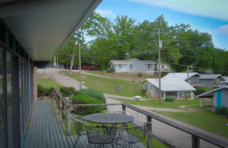 Deck view at Rock Harbor Resort.