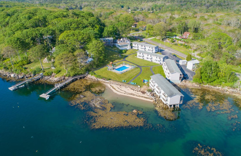 Aerial view of The Smugglers Cove Inn.