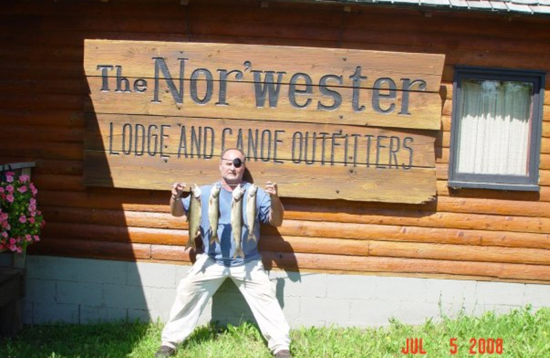 Fishing at Nor'Wester Lodge.