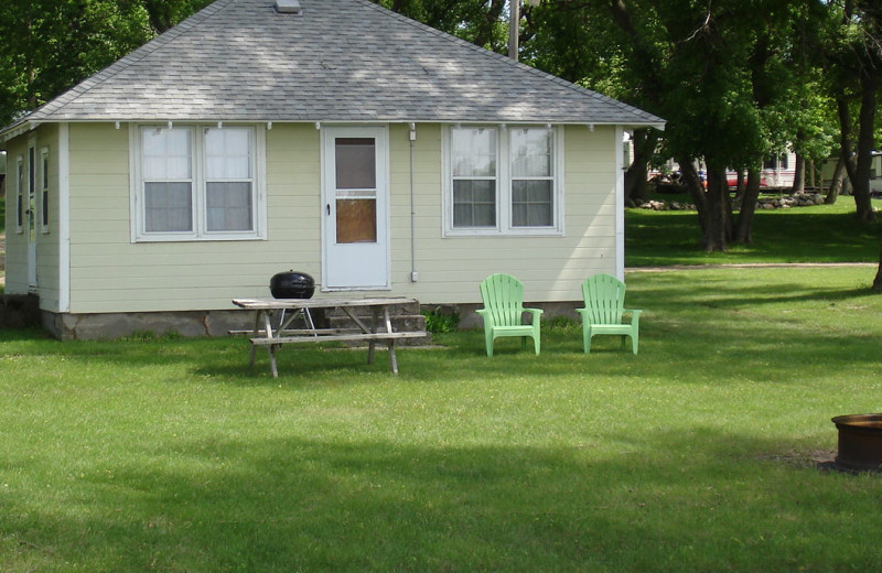 Cabin exterior at South Turtle Lake Resort.