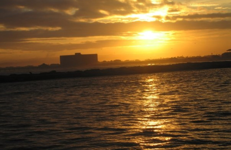 Sunset at The Dunes Condominiums.