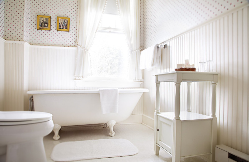 Guest bathroom at Red Lion Inn.