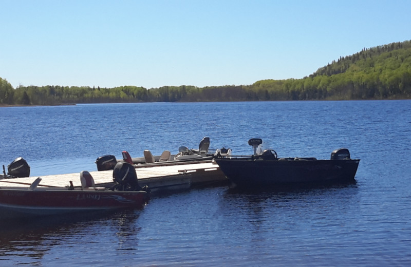 Dock at Elk Lake Wilderness Resort.