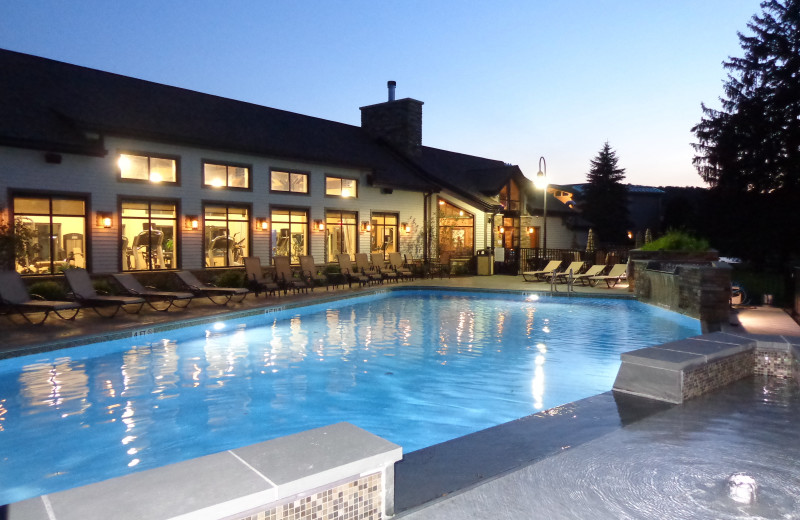 Outdoor pool at Fairway Suites At Peek'n Peak Resort.
