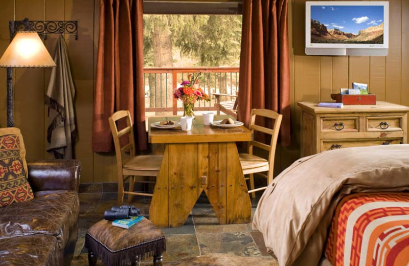 Cabin interior at O-Bar-O Cabins.