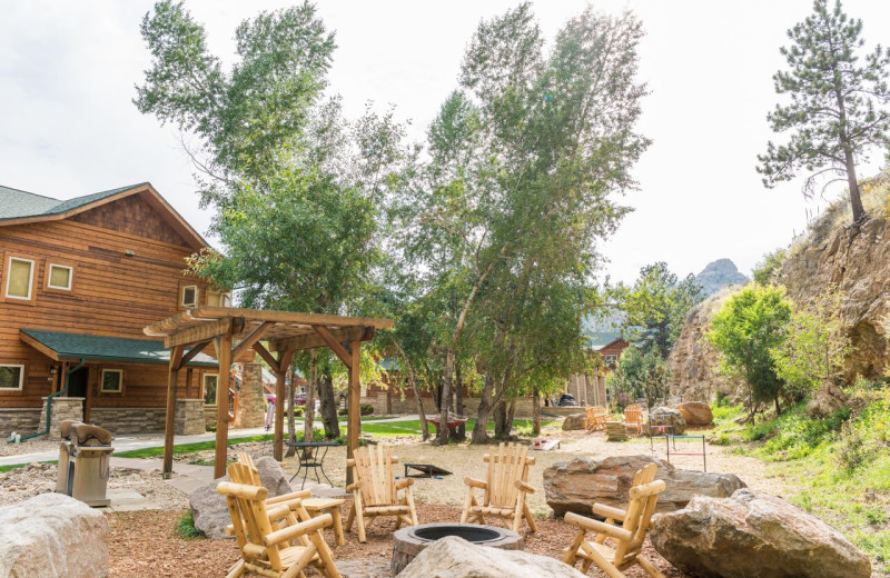 Fire pit at Fall River Village Resort Condos.