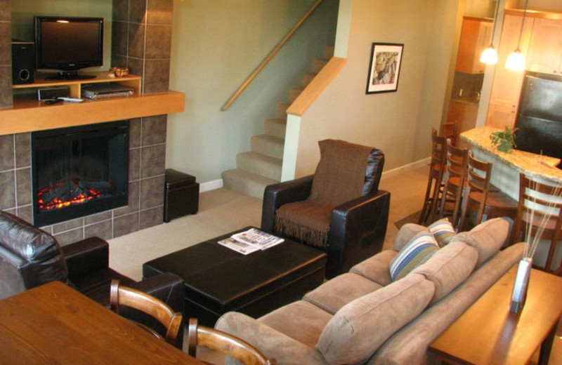 Guest living room at Sooke Harbour Resort & Marina.