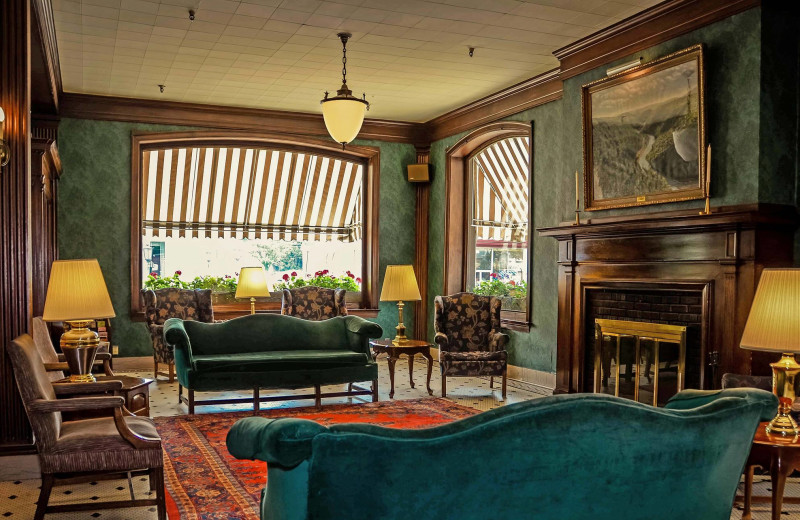 Hotel lobby at Penn Wells Lodge.