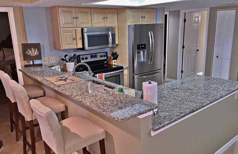 Rental kitchen at beachrentals.mobi. LLC.