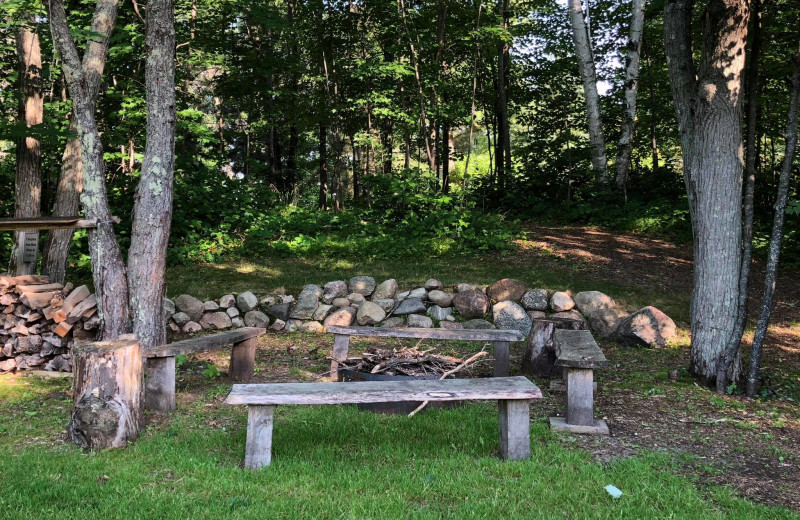 Fire pit at Kavanaugh's Sylvan Lake Resort.