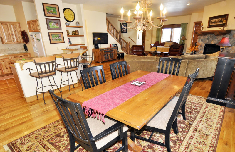 Rental dining area at Steamboat Lodging Properties.