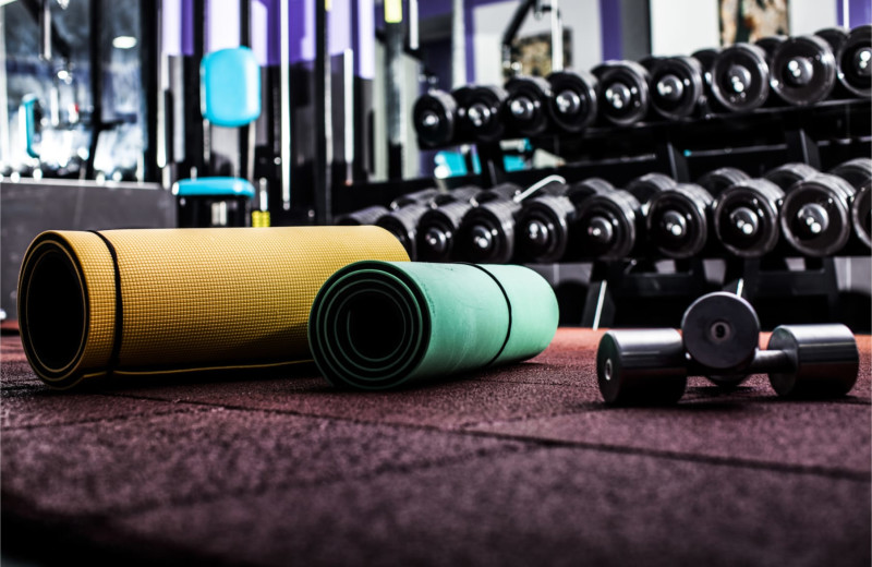 Fitness room at Moody Gardens Hotel Spa & Convention Center.