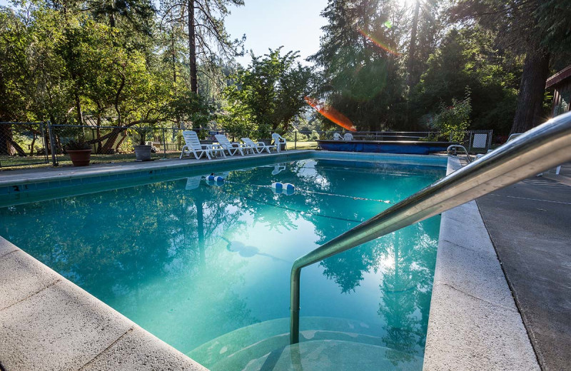 Outdoor pool at Morrison's Rogue River Lodge.