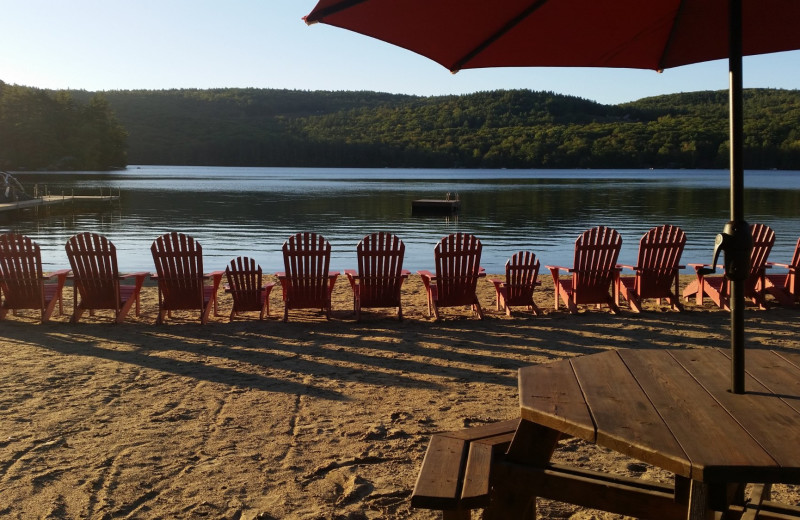 Beach at Cottage Place on Squam Lake.