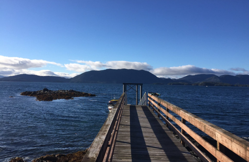 Dock at Alaska's Big Salmon Lodge.