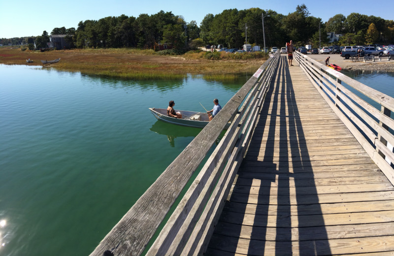 Fishing at Footbridge Beach Motel.