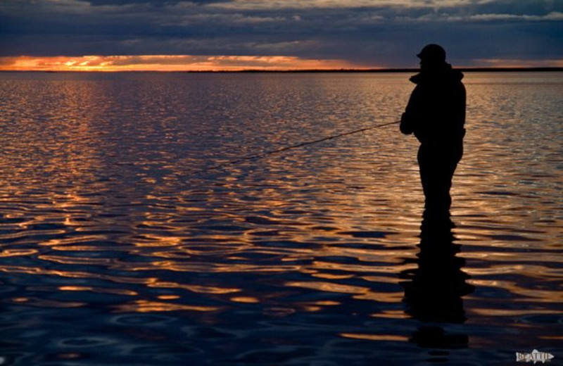 Fishing at Plummer's Arctic Fishing Lodges.