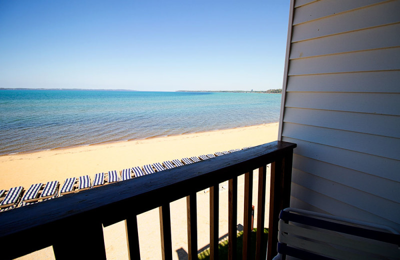 Condo balcony at The Beach Condominiums Hotel-Resort.