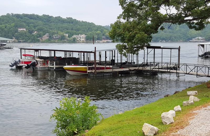 Fishing pier at Lake Breeze Resort.