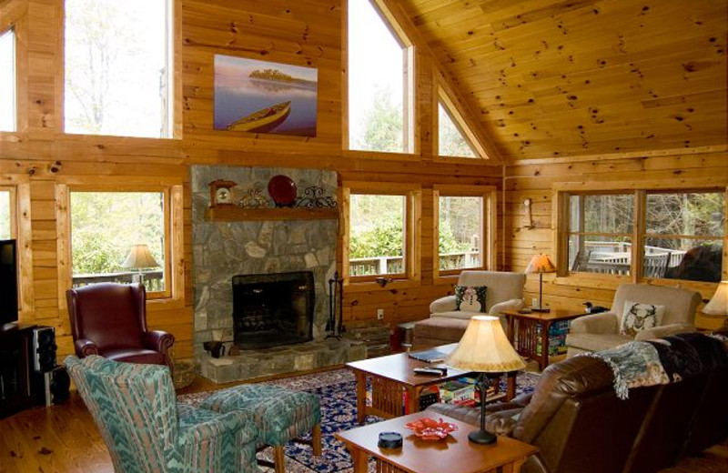 Rental living room at Ashe High Country Vacations LLC.