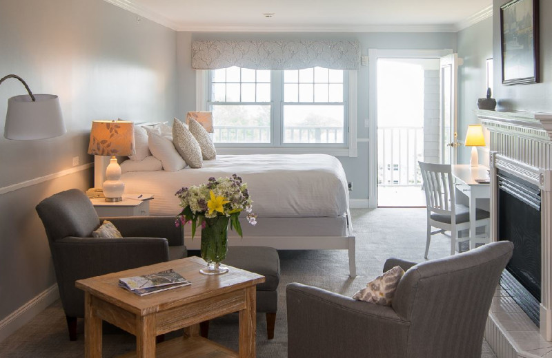 Guest room at The Inn at Ocean's Edge.