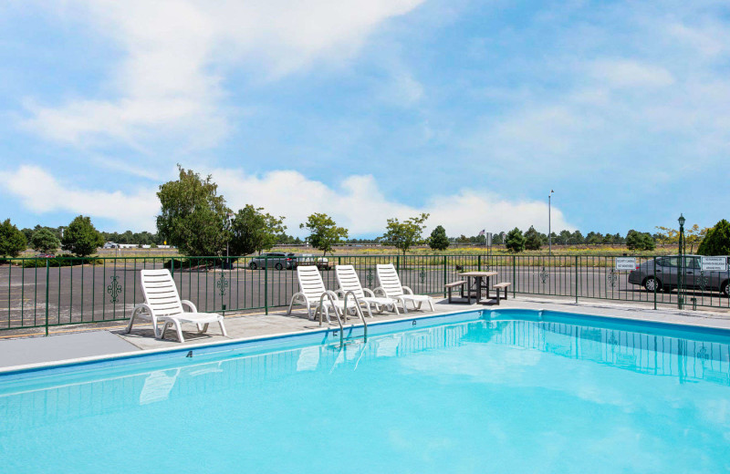 Outdoor pool at Ramada Flagstaff East.