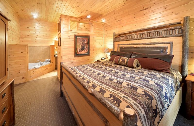 Guest bedroom at The Lodges at Cresthaven on Lake George.