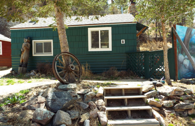 Cabin exterior at Rustic River Cabins.